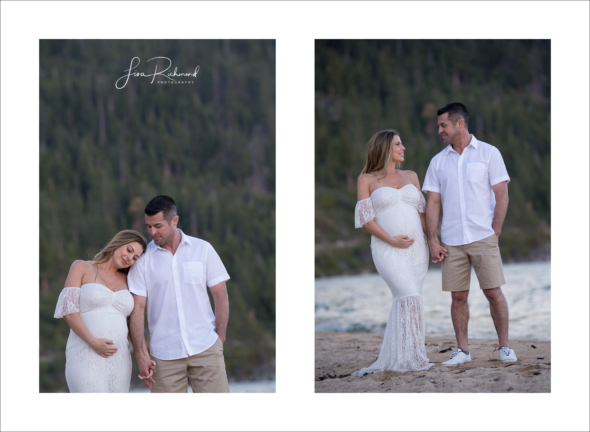 Elizabeth, Greg and Hudson at Sand Harbor beach