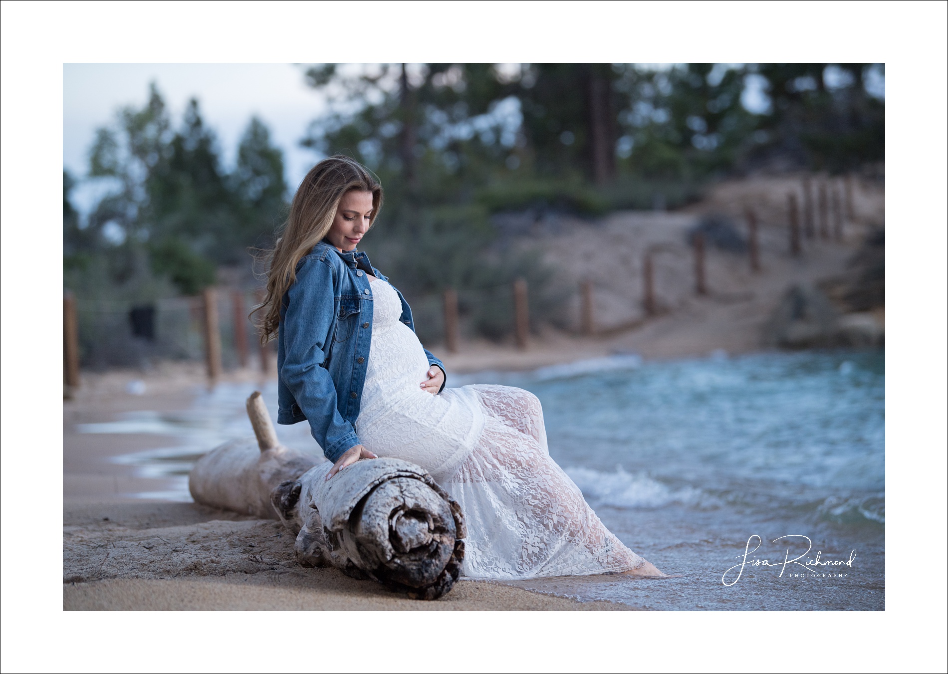 Elizabeth, Greg and Hudson at Sand Harbor beach