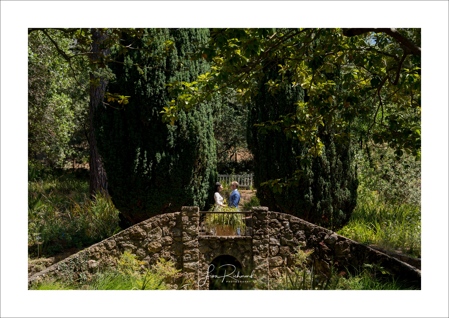 Sahoko and Josh, Blake Garden in Kensington, California