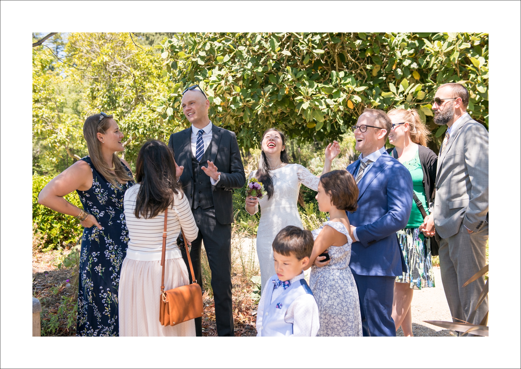 Sahoko and Josh, Blake Garden in Kensington, California