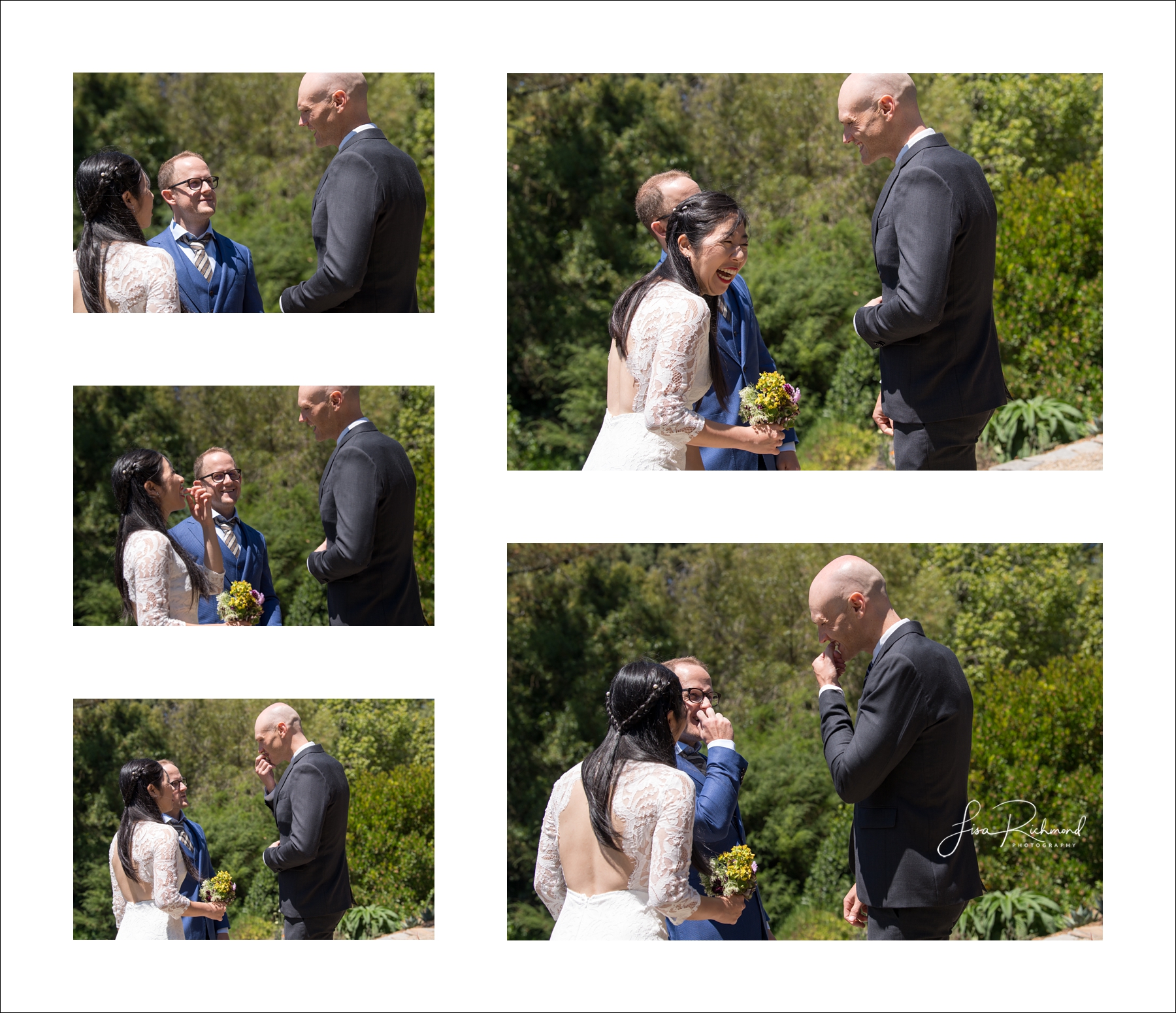 Sahoko and Josh, Blake Garden in Kensington, California