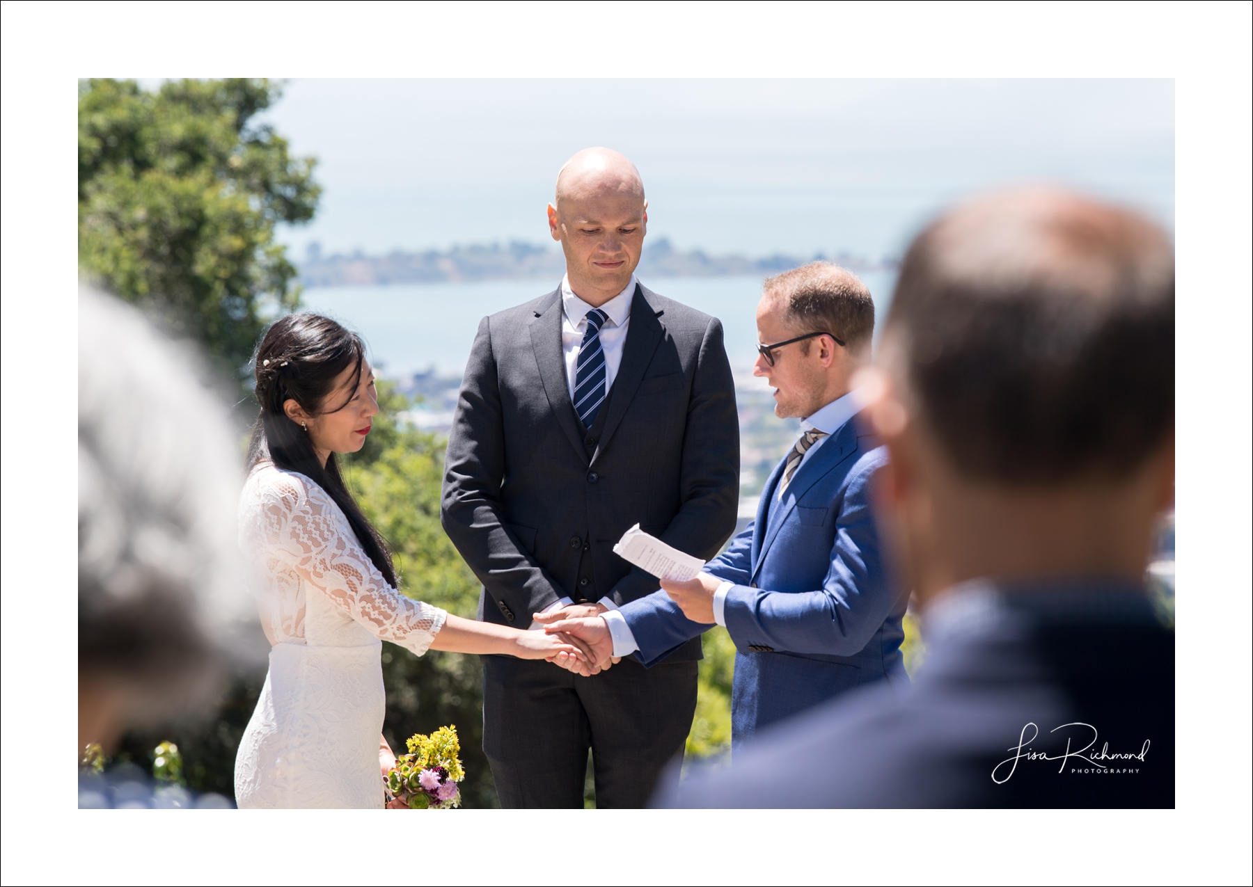 Sahoko and Josh, Blake Garden in Kensington, California