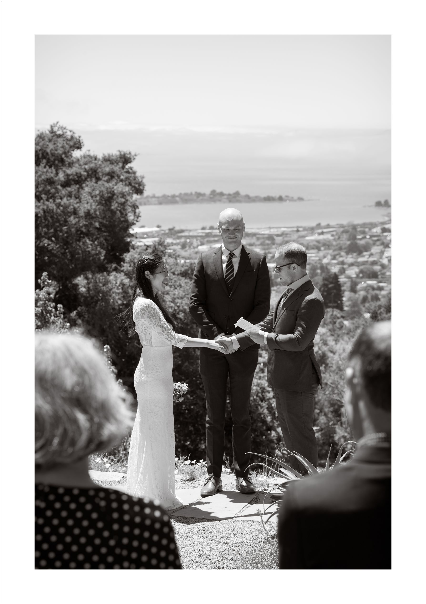 Sahoko and Josh, Blake Garden in Kensington, California