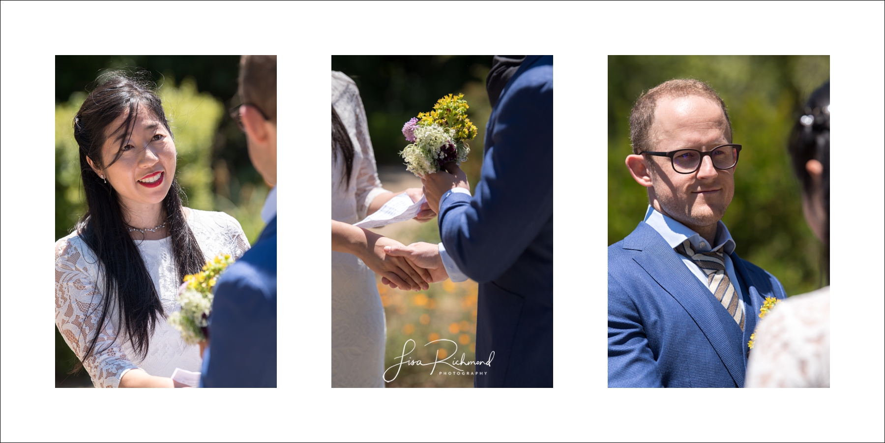 Sahoko and Josh, Blake Garden in Kensington, California