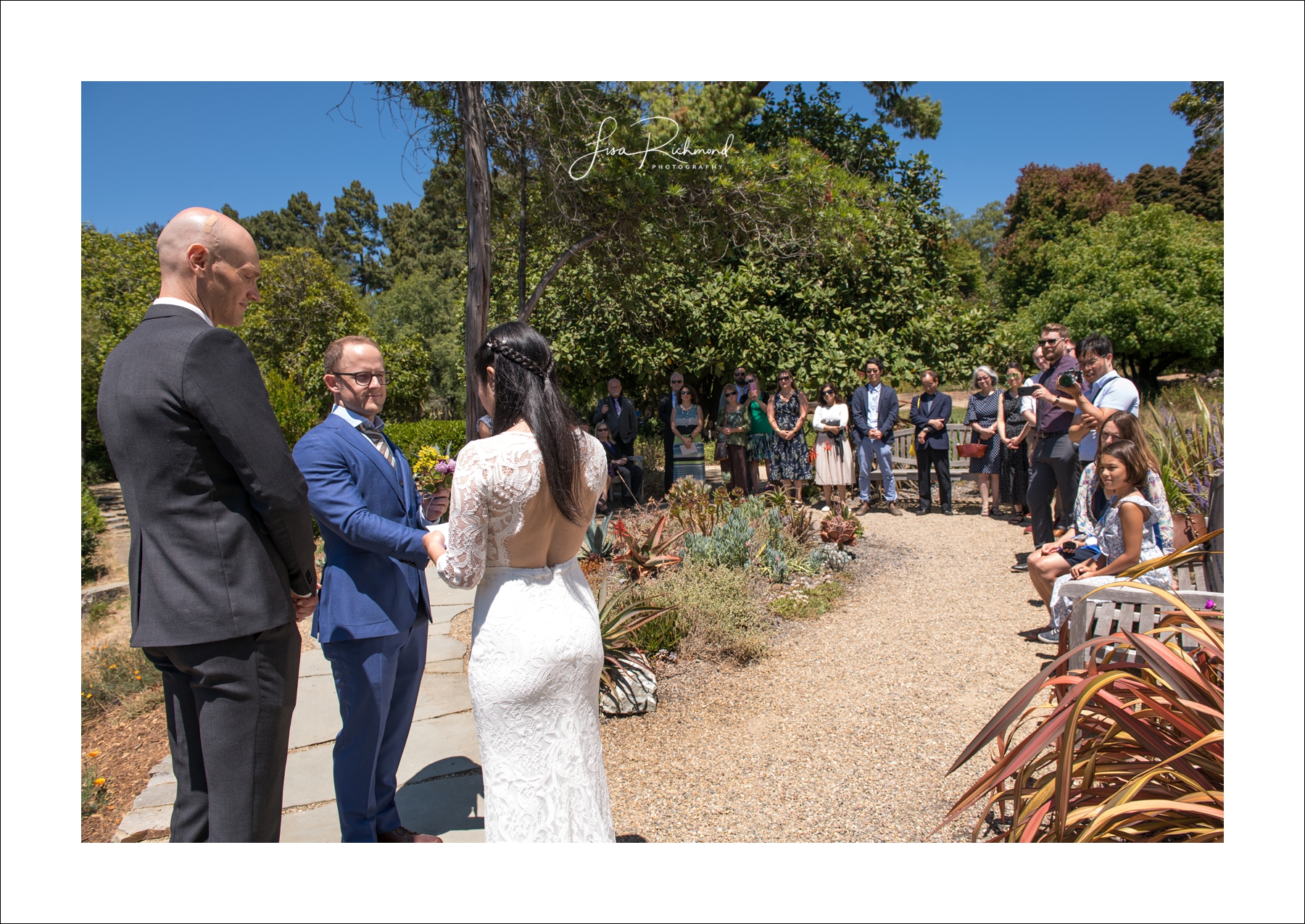 Sahoko and Josh, Blake Garden in Kensington, California