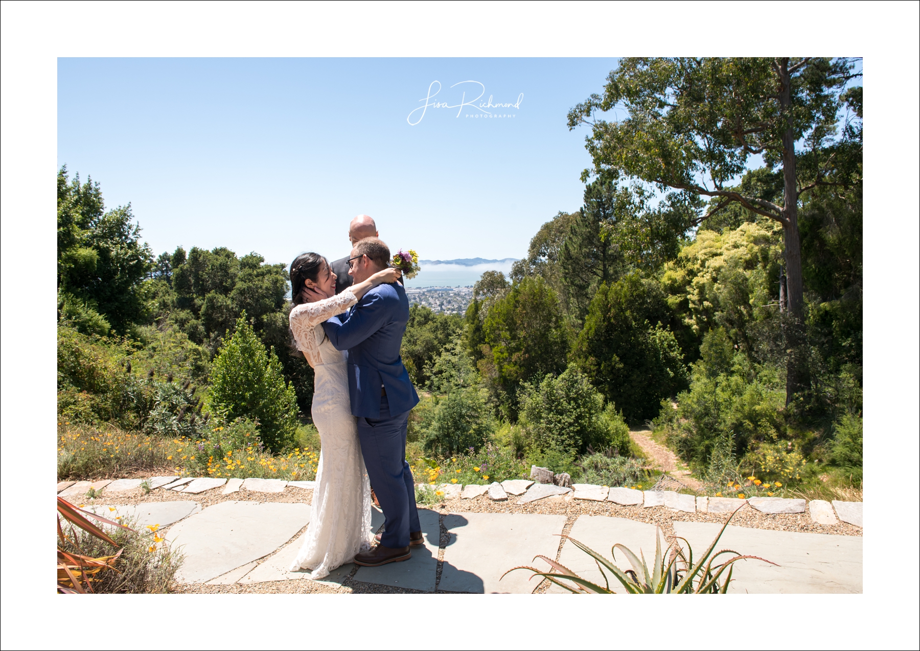 Sahoko and Josh, Blake Garden in Kensington, California