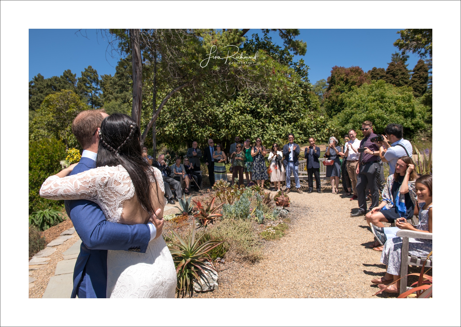 Sahoko and Josh, Blake Garden in Kensington, California