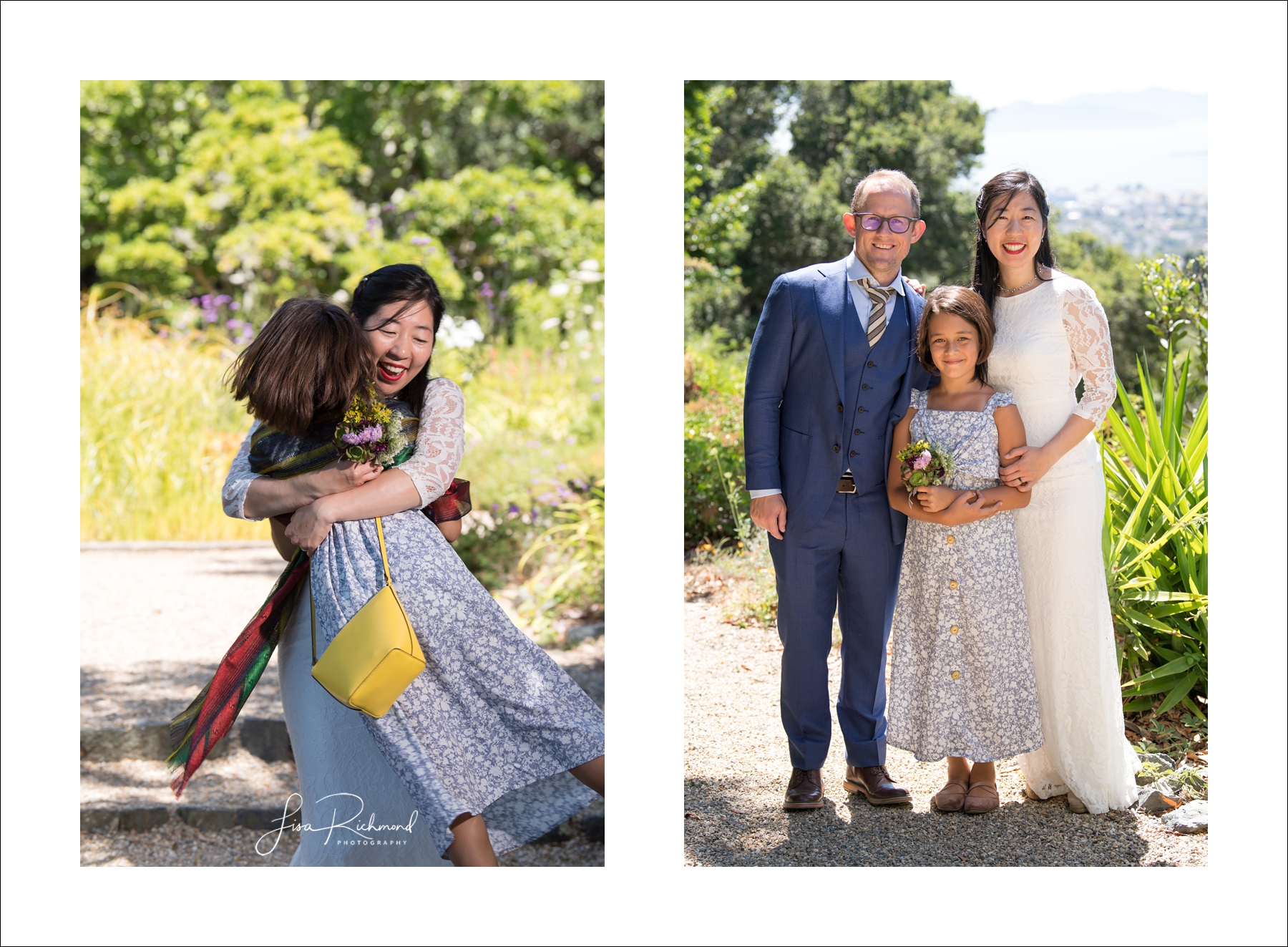 Sahoko and Josh, Blake Garden in Kensington, California