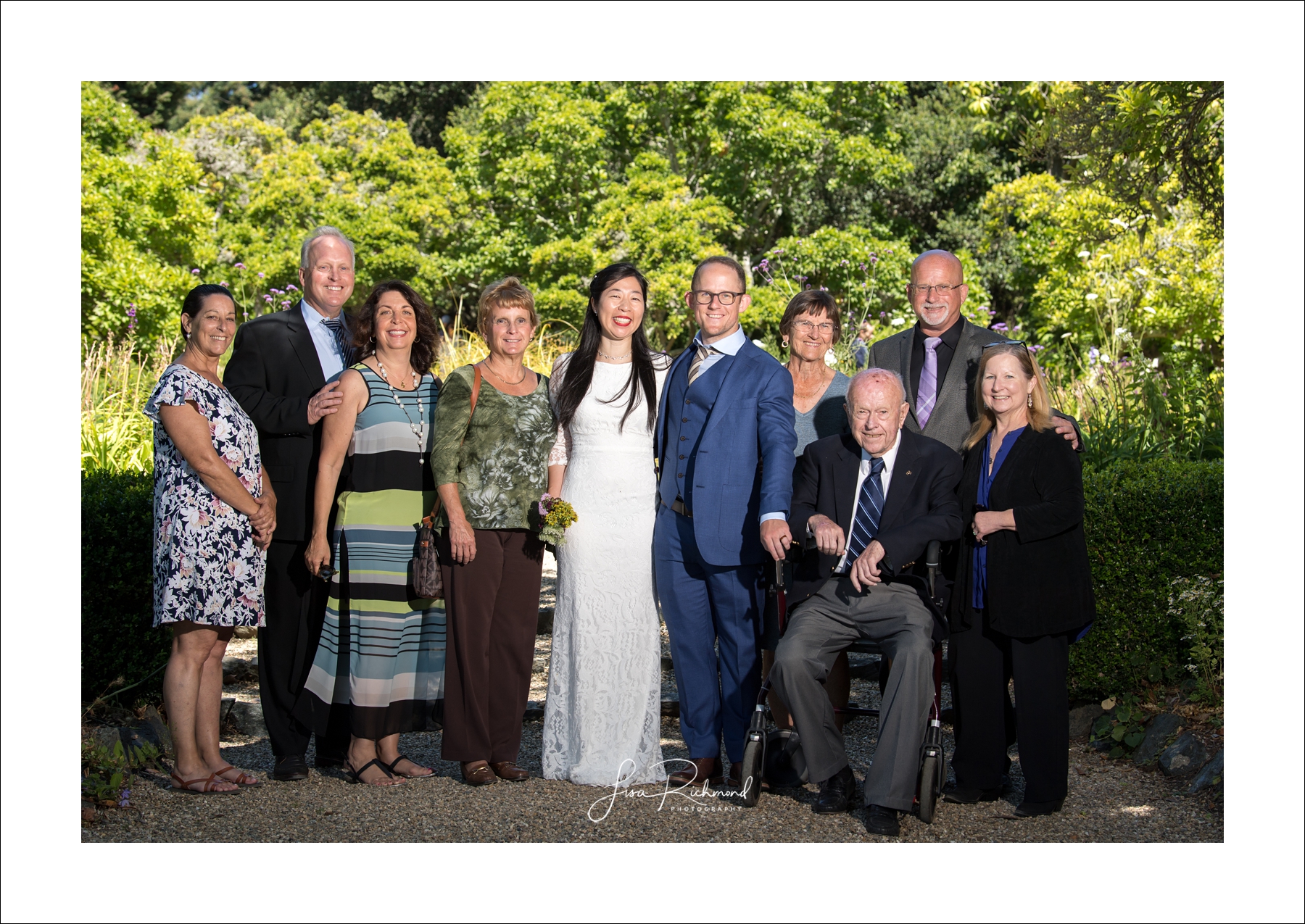 Sahoko and Josh, Blake Garden in Kensington, California