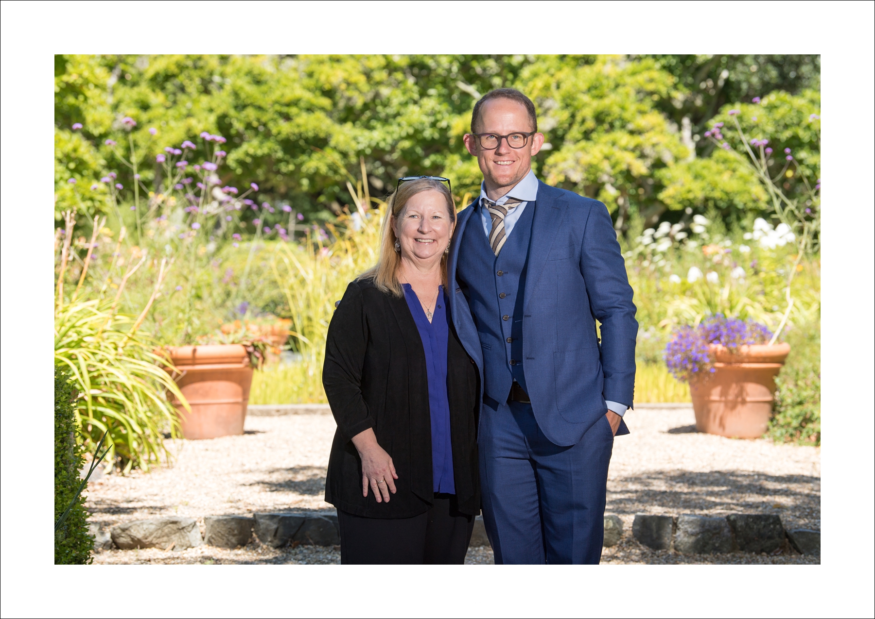 Sahoko and Josh, Blake Garden in Kensington, California