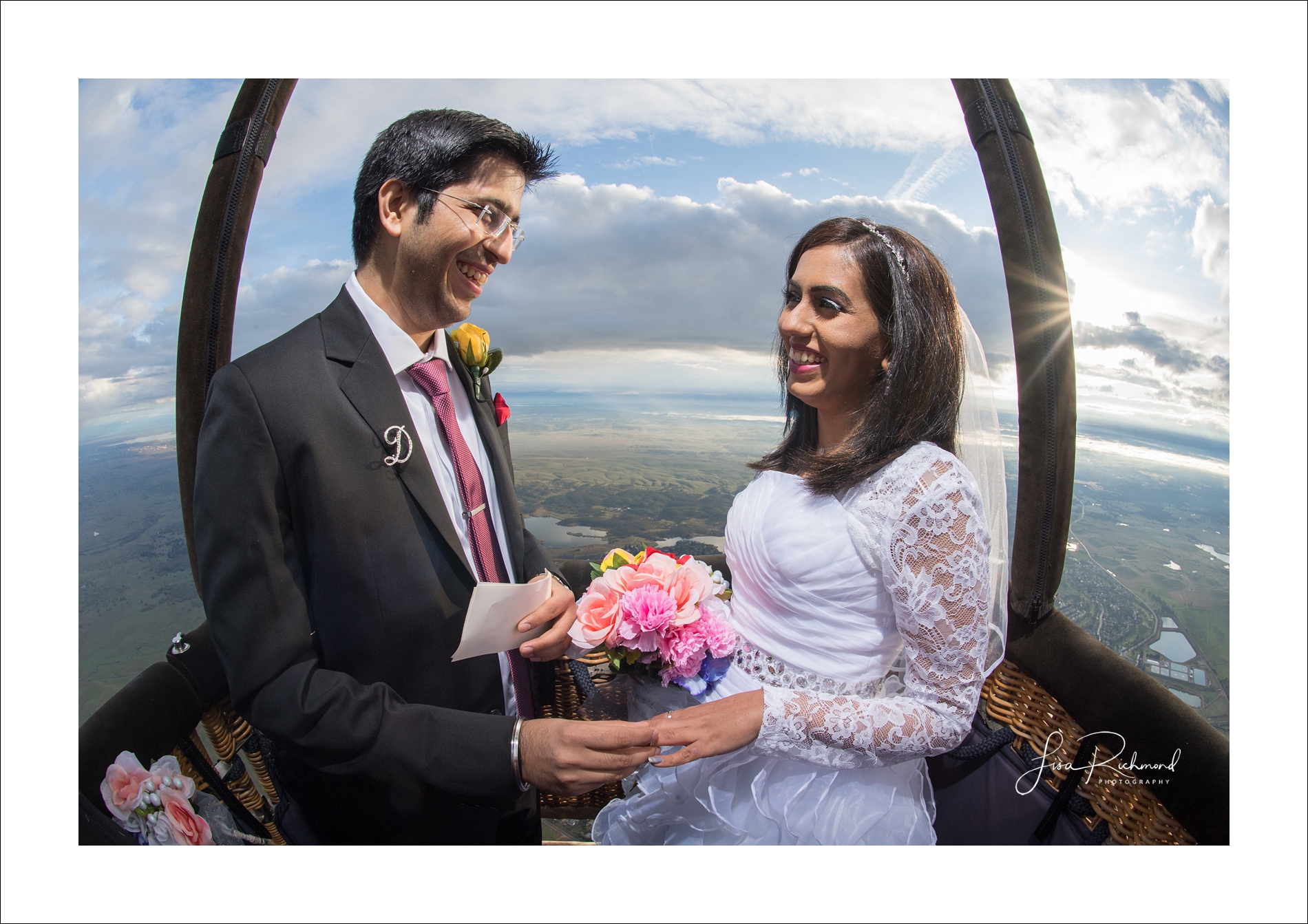 Up, up and away&#8230;.Nikhil + Disha elope in a beautiful hot air balloon