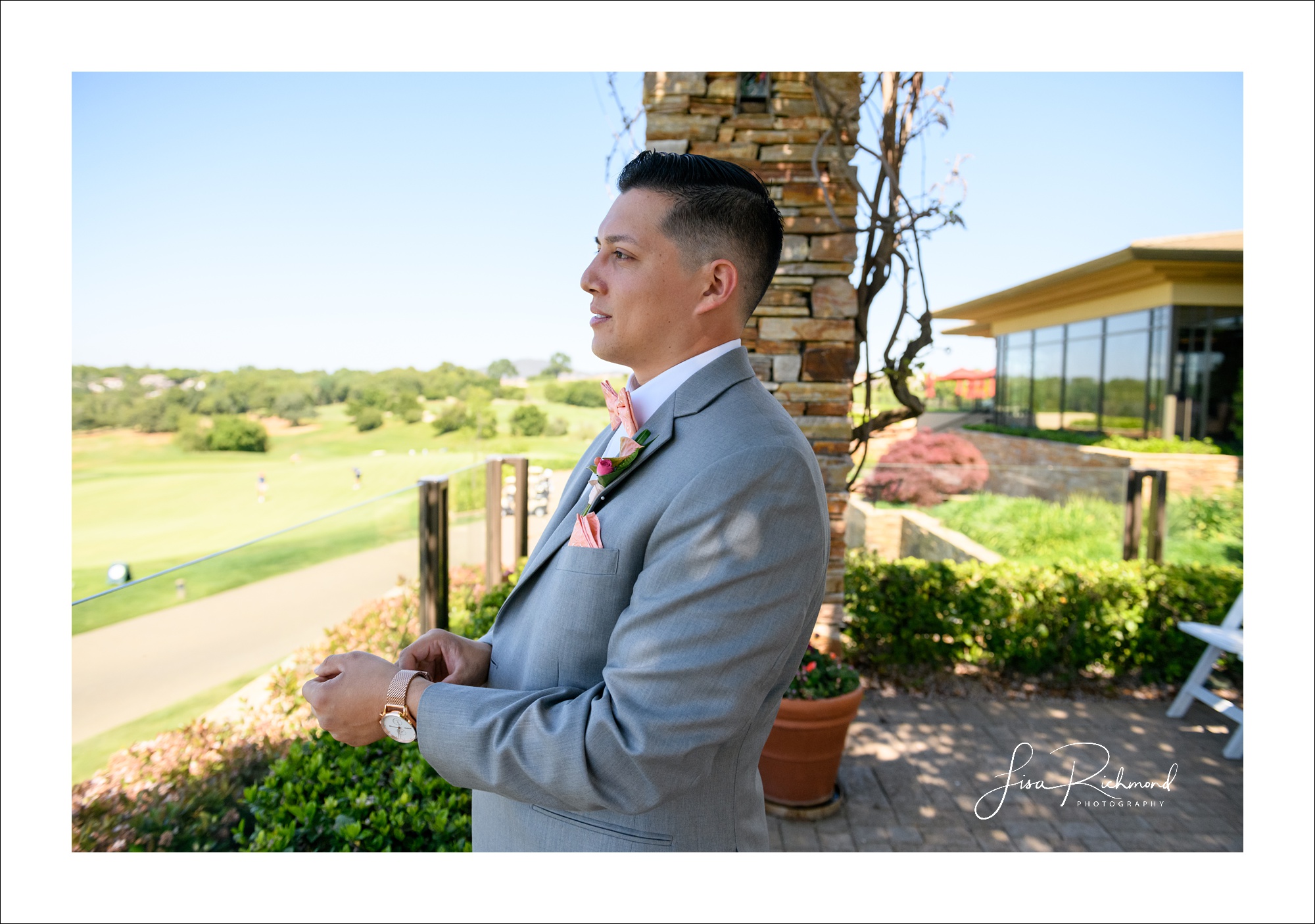 Anja and Nick celebrate their wedding day at Serrano Country Club