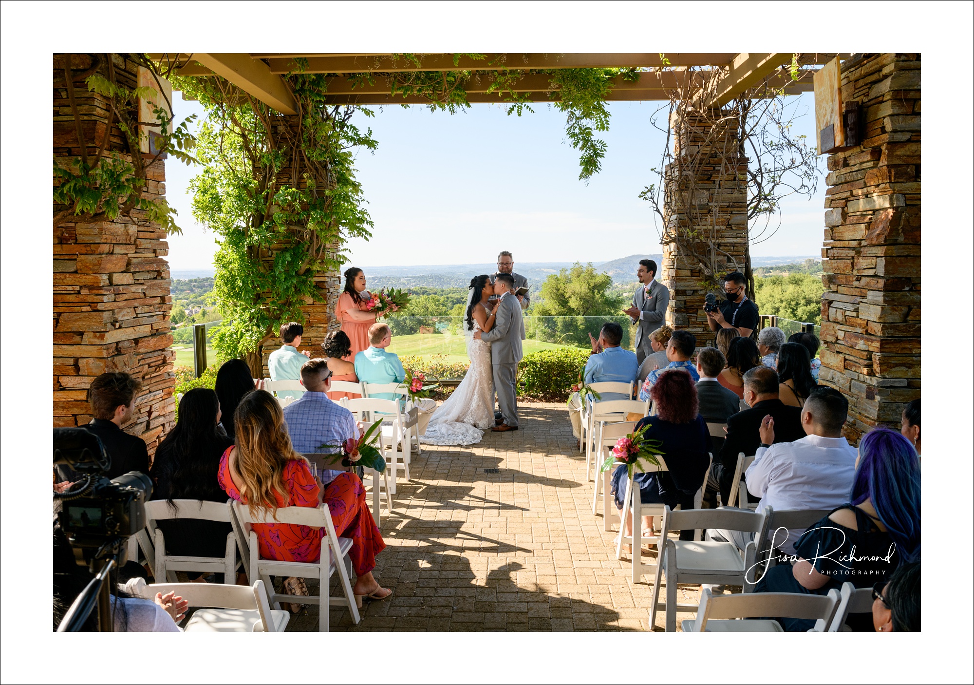 Anja and Nick celebrate their wedding day at Serrano Country Club