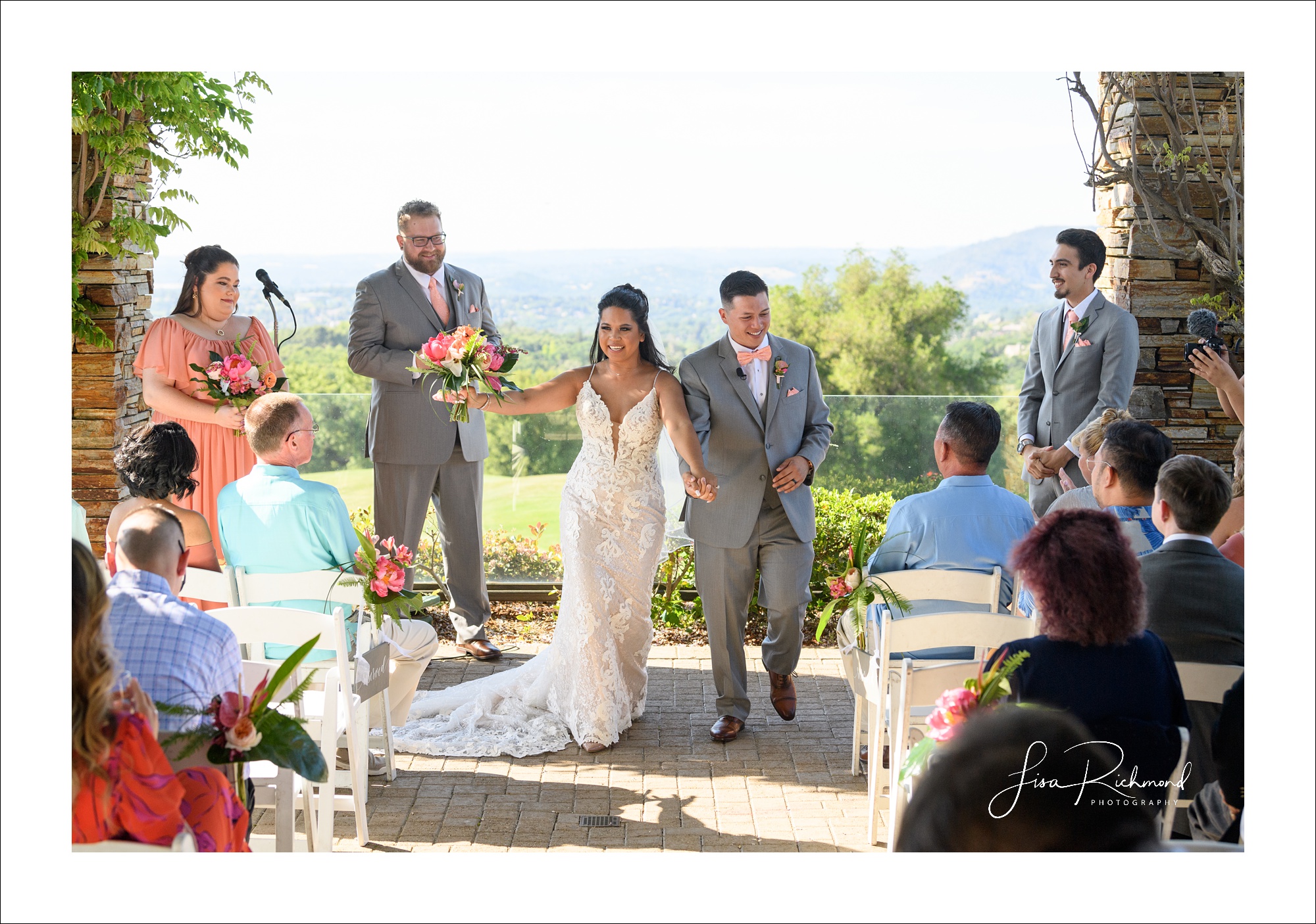 Anja and Nick celebrate their wedding day at Serrano Country Club