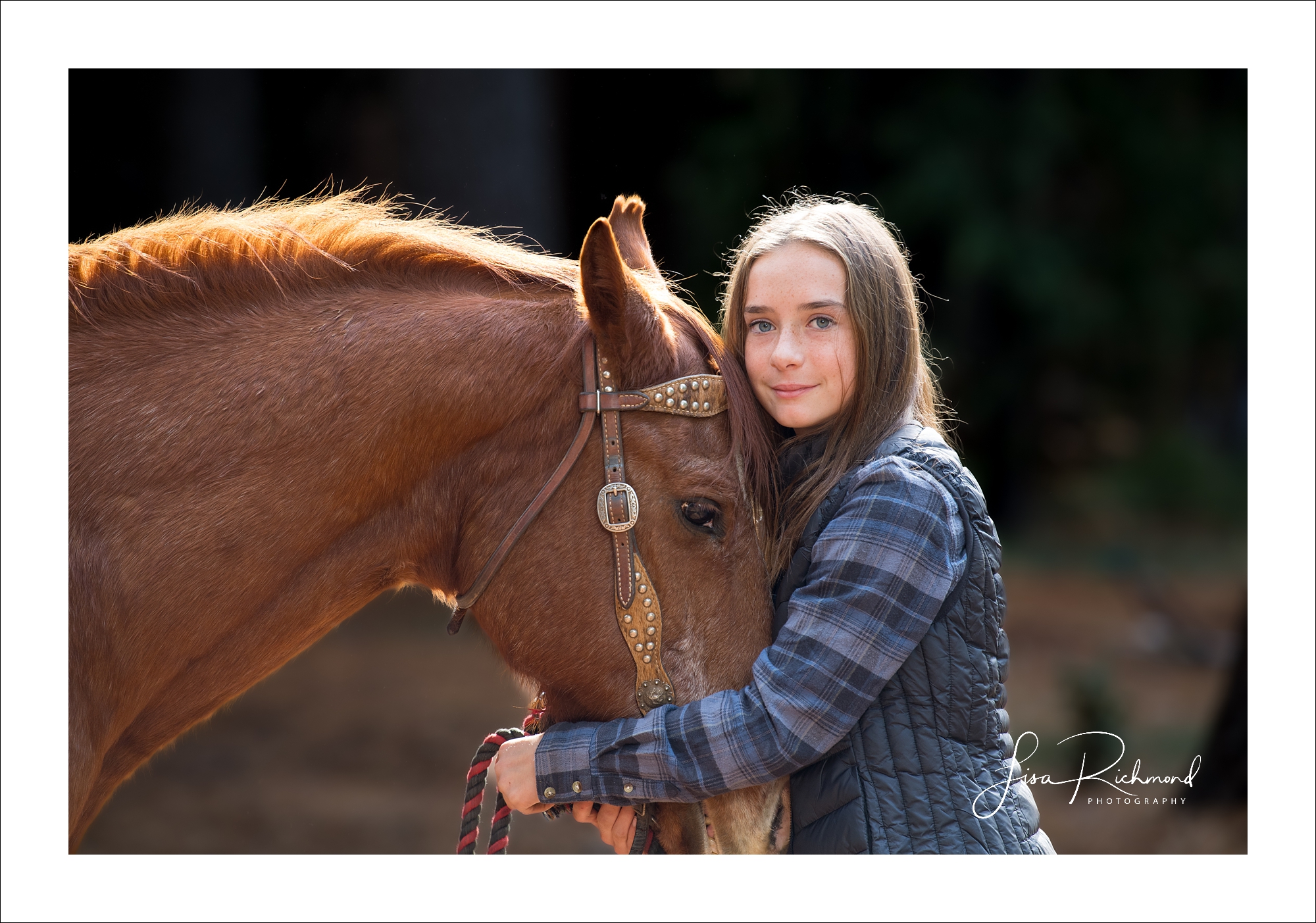 Madison, Hailey, 2 horses and a monkey