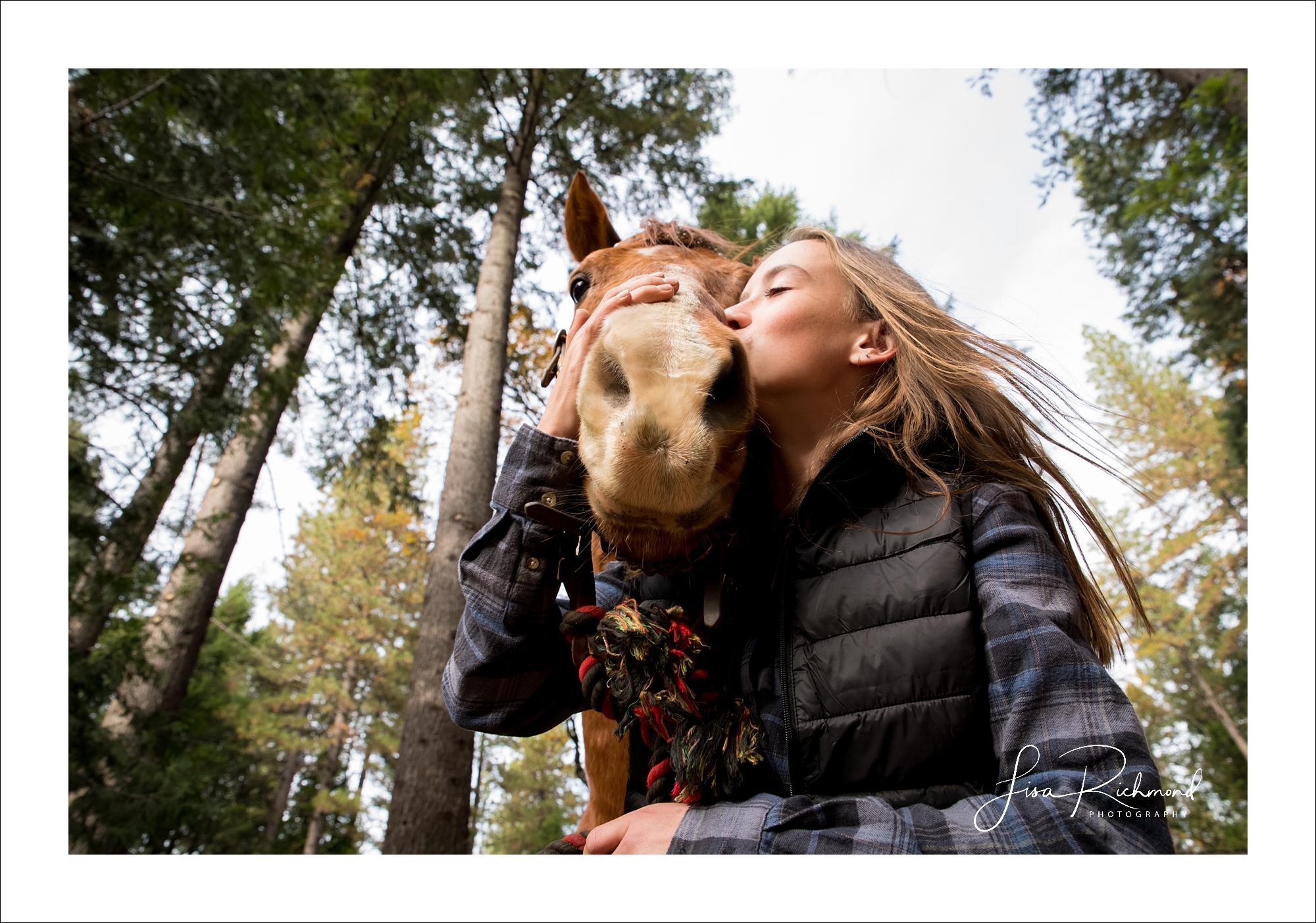 Madison, Hailey, 2 horses and a monkey