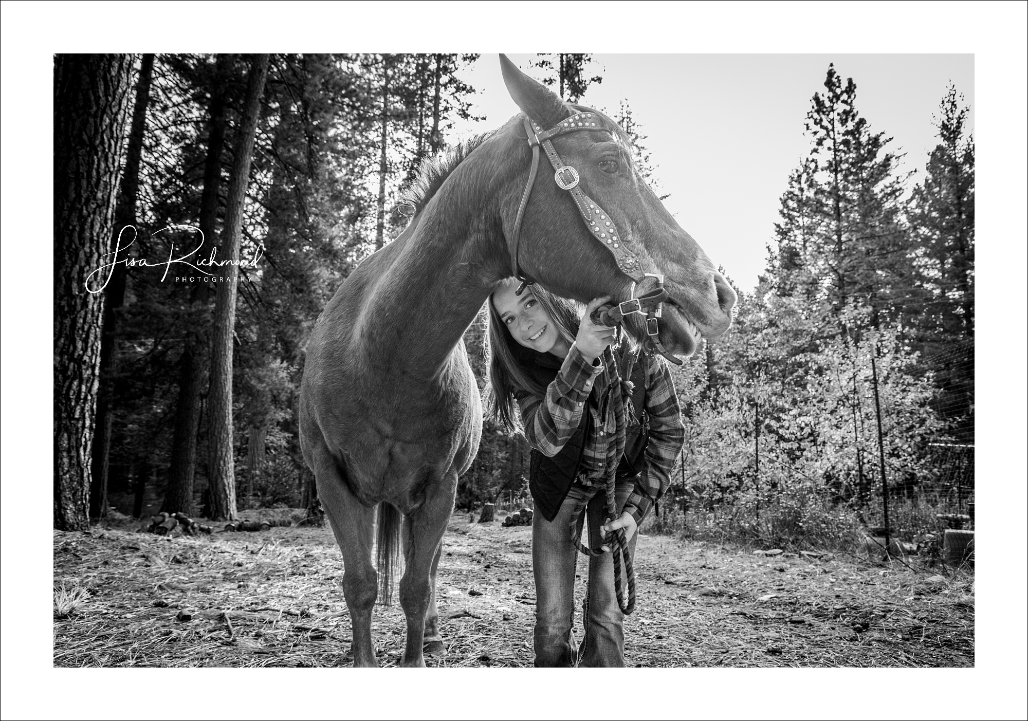 Madison, Hailey, 2 horses and a monkey