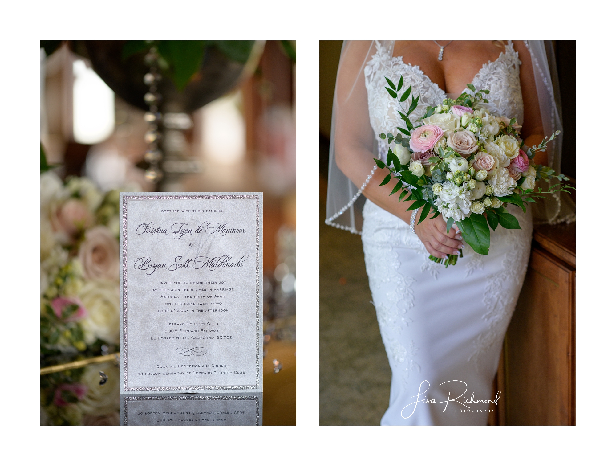 Christina and Scott at Serrano Country Club