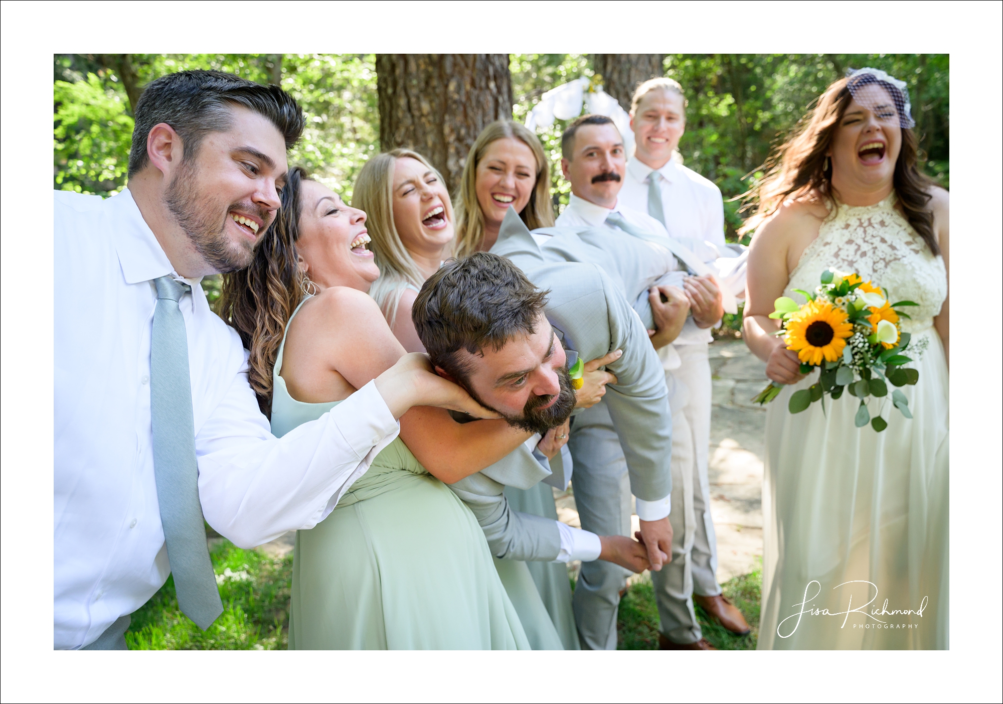 Ashlie and Erik <br> Joining the conga line at Fausel Ranch