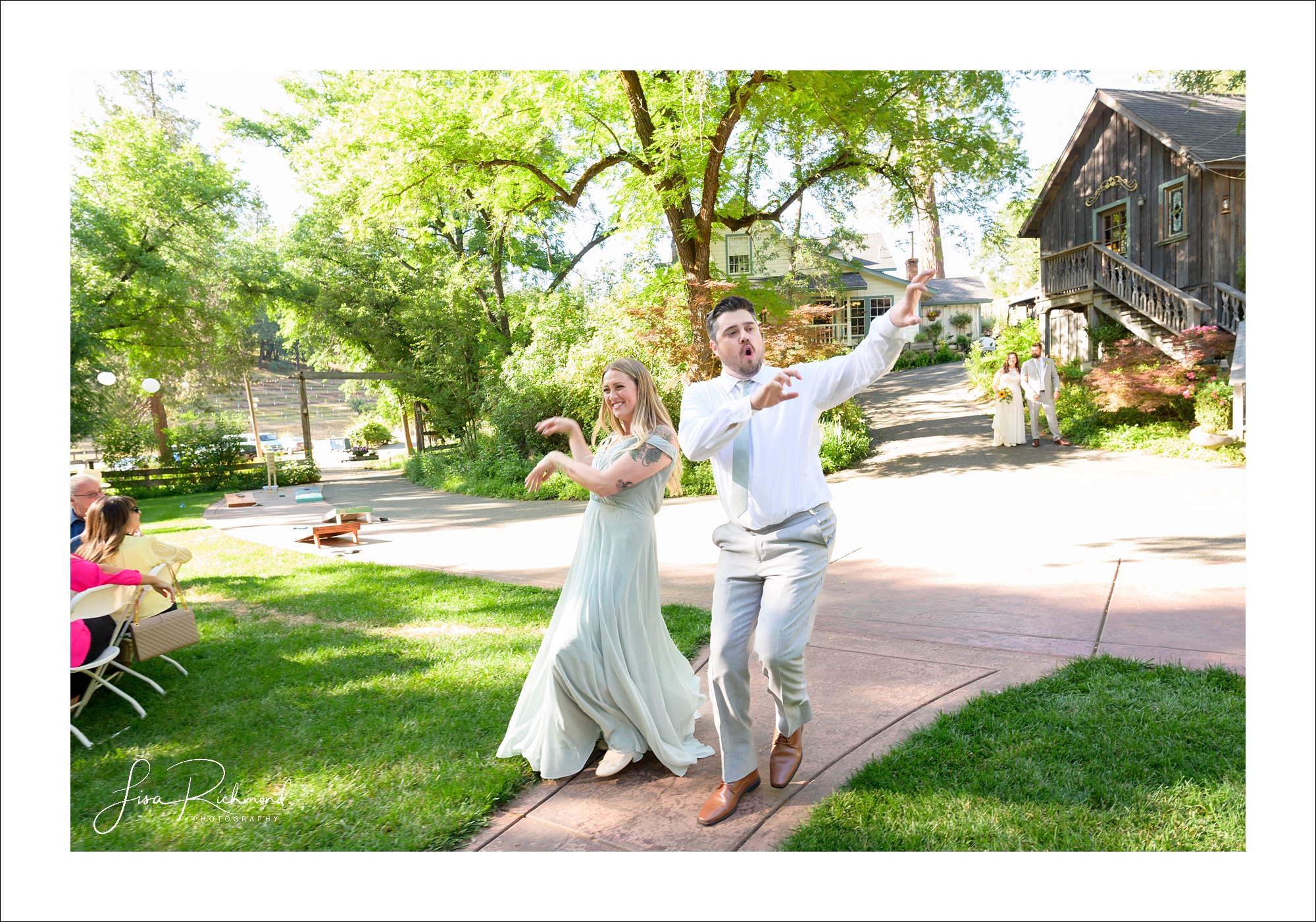 Ashlie and Erik <br> Joining the conga line at Fausel Ranch