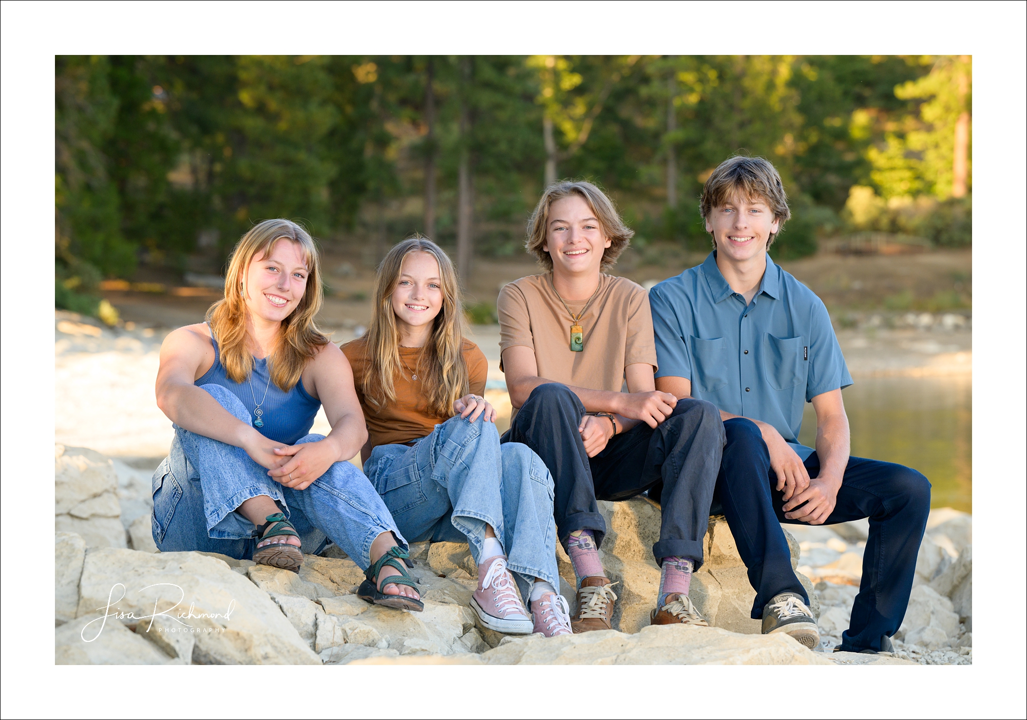 Schlavin/Pittman families at Sly Park Lake