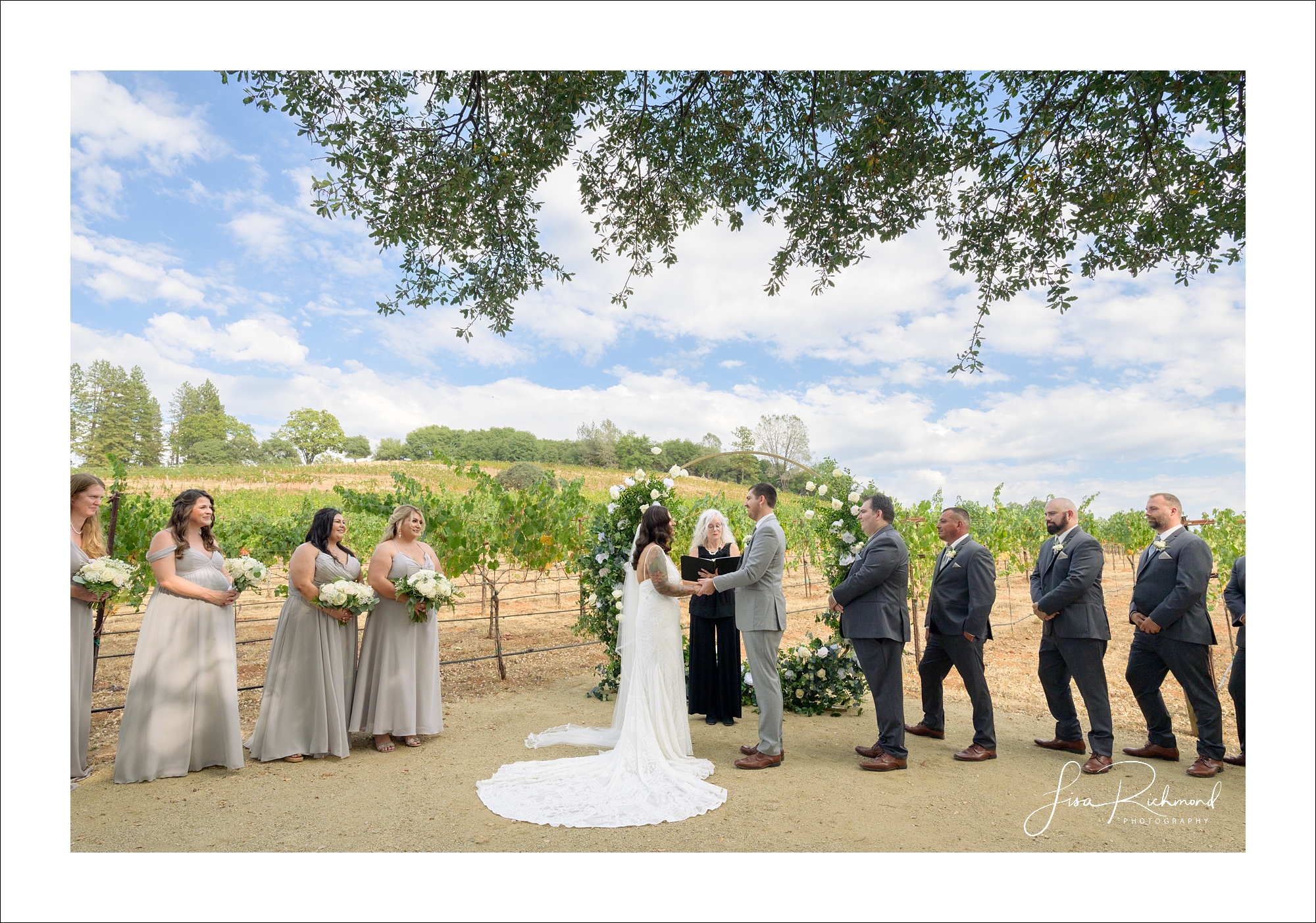 Jessica and Cory celebrate their wedding day at Black Oak Mountain Vineyards