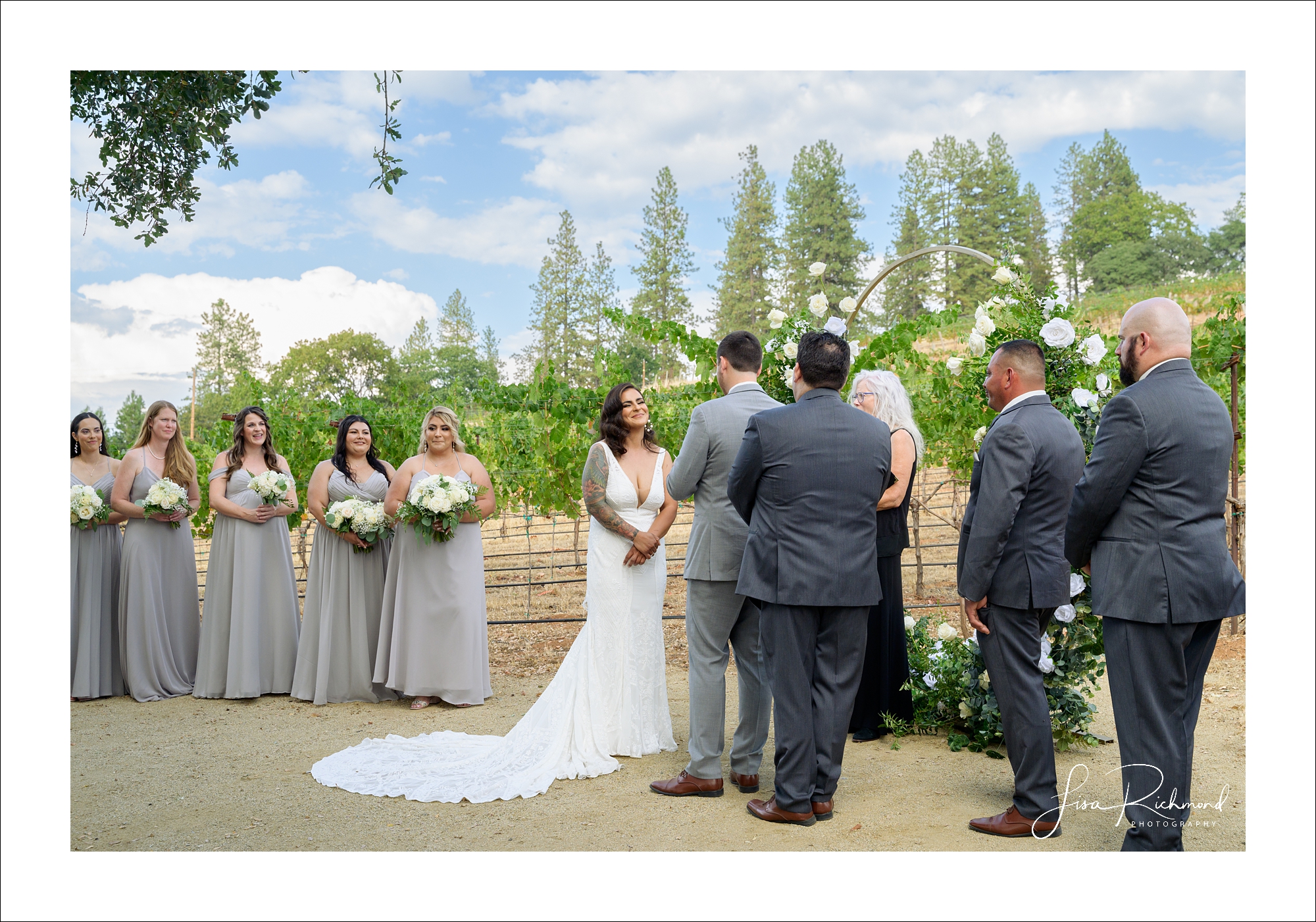 Jessica and Cory celebrate their wedding day at Black Oak Mountain Vineyards