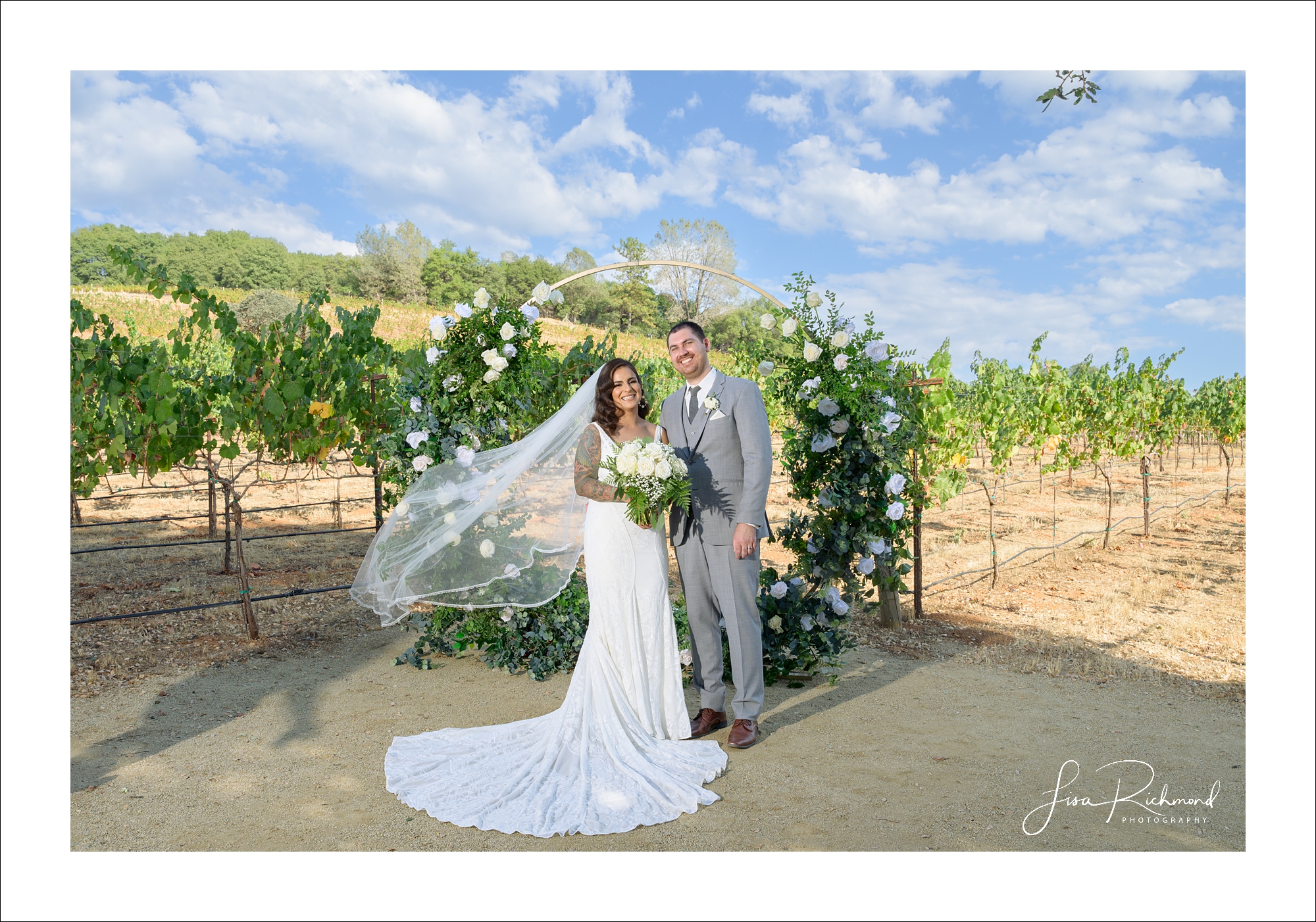 Jessica and Cory celebrate their wedding day at Black Oak Mountain Vineyards