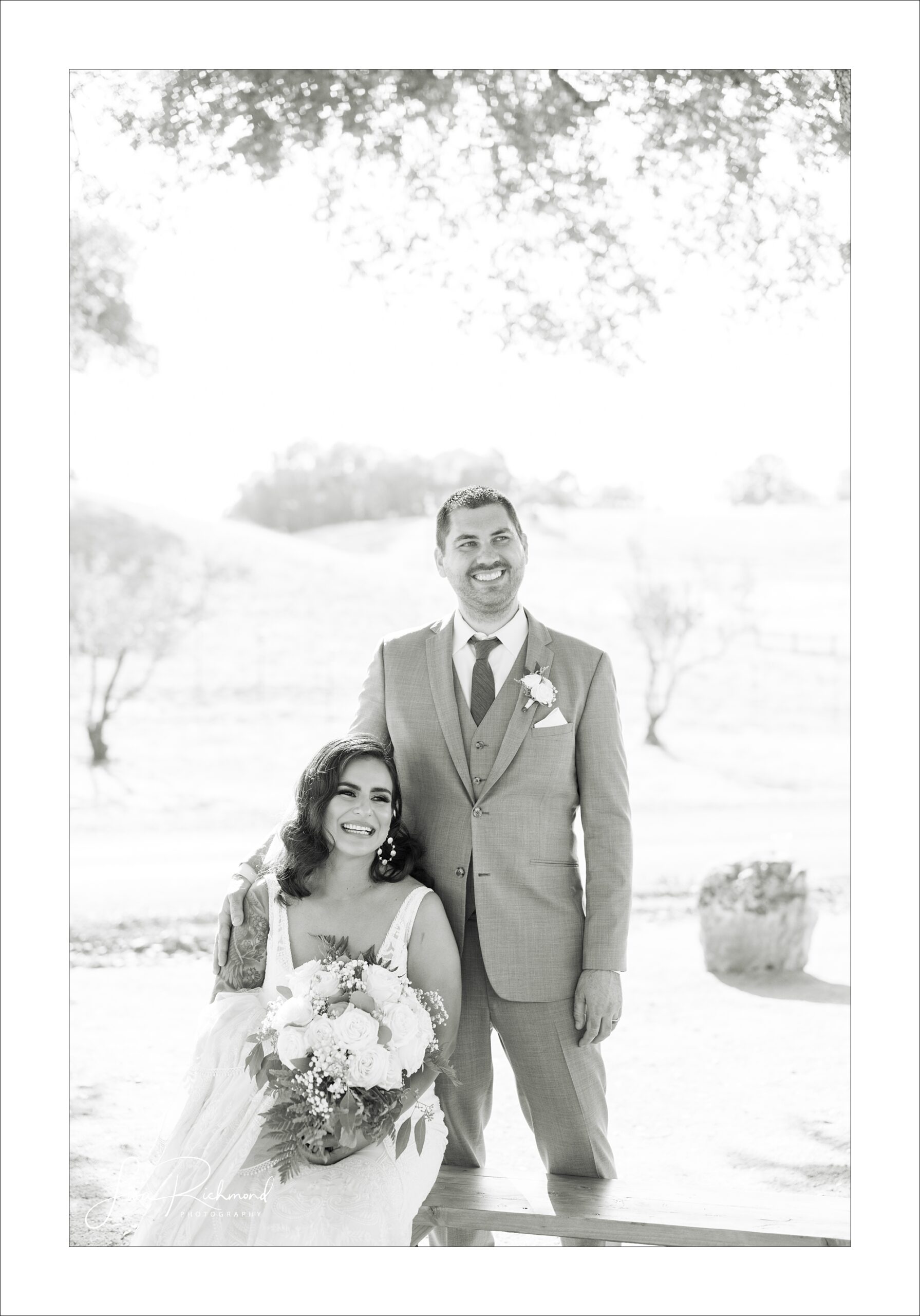 Jessica and Cory celebrate their wedding day at Black Oak Mountain Vineyards