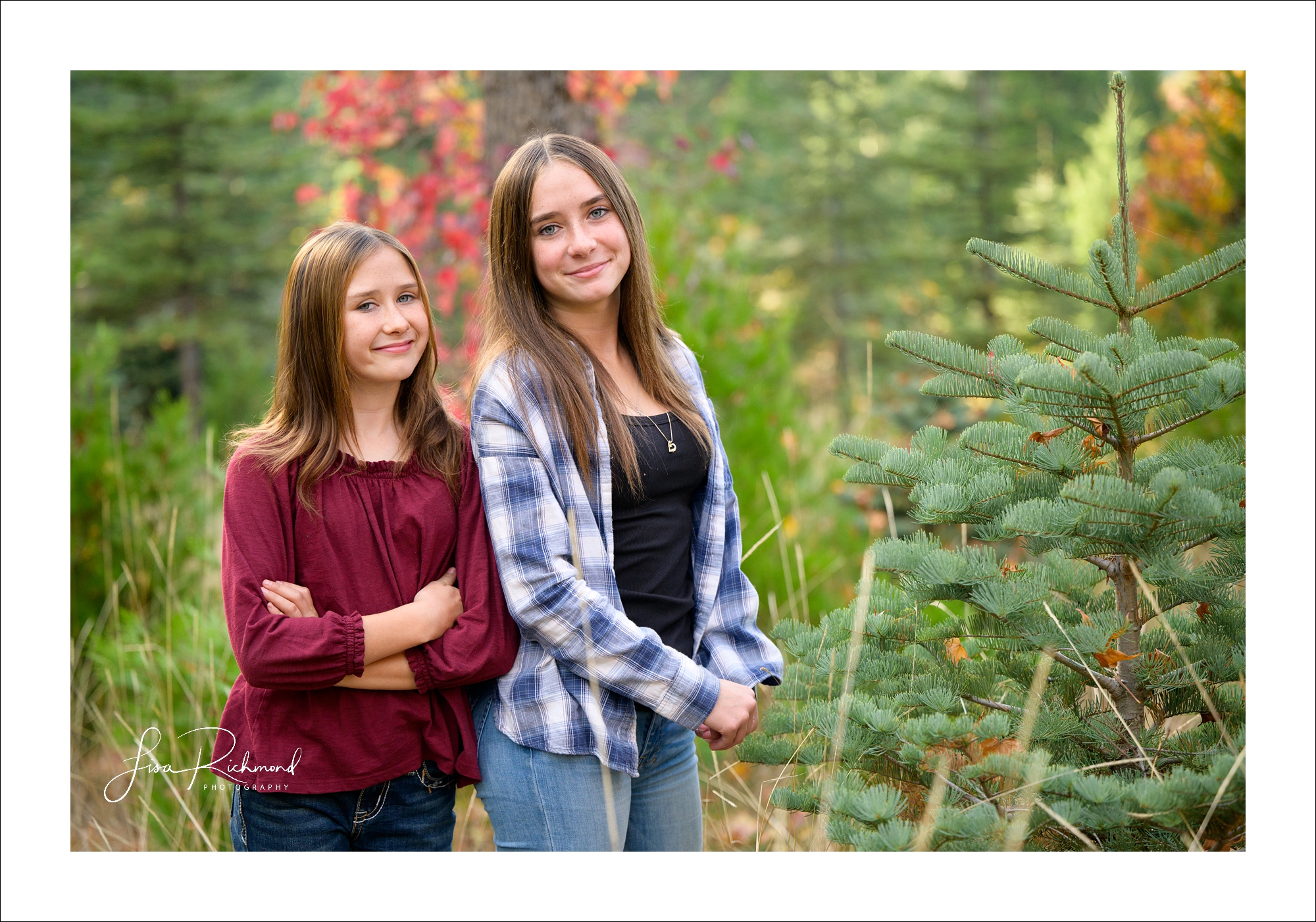 Madison and Hailey, Fall 2023, Apple Hill